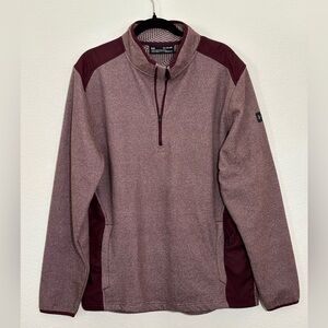 Under Armour Men's Heathered Maroon Quarter-Zip Pullover